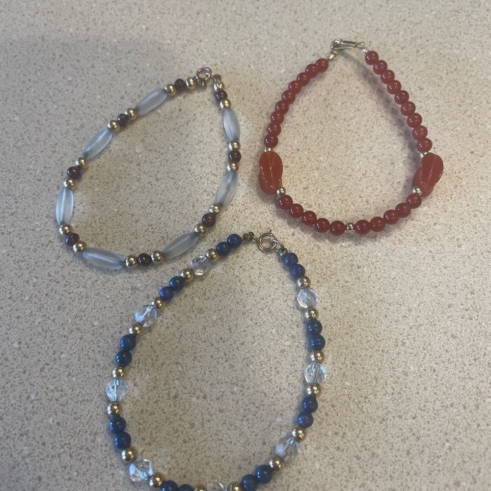 3 beaded brackets